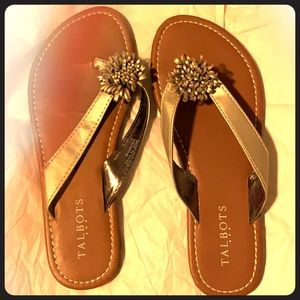 Talbots gold-colored sandals